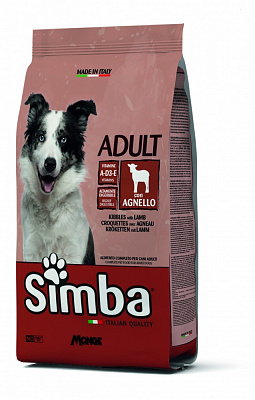 Корм сухий Monge для дорослих собак з ягням 20 кг