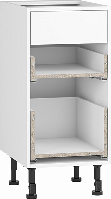 Тумба нижняя Грейд с 3-мя ящиками частичного выдвижения Q-25 Оптимум 400x870x522 мм белый