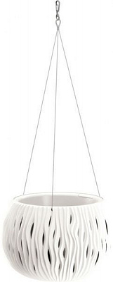 Горщик пластиковий Prosperplast Sandy Bowl WS круглий 3,9л білий (23100-449)