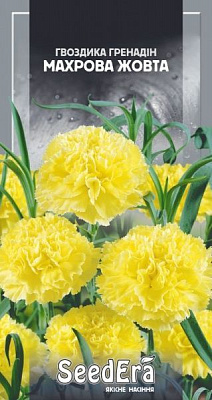 Насіння Seedera гвоздика Гренадін махрова жовта 0,2 г (4823073725146)