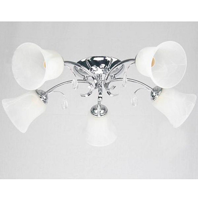 Люстра потолочная Геотон Е483-5 5x60 Вт E27 хром 