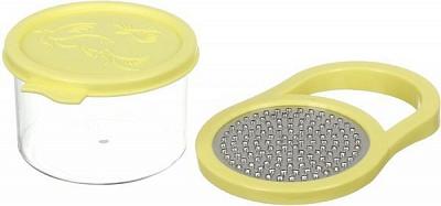 Терка металлическая с пластиковым контейнером и крышкой SAPHIRE 500 мл Bager