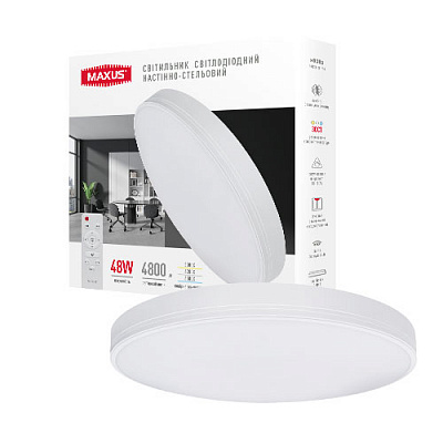 Світильник світлодіодний Maxus 48 Вт білий матовий 3000-6500 К 1-MFCL-4841-01-C
