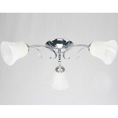 Люстра потолочная Геотон Е483-3 3x60 Вт E27 хром 