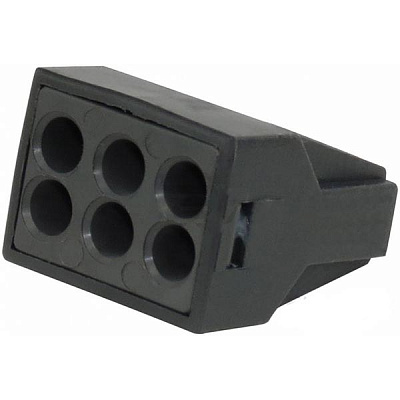 Клемма к распределительной коробке EMT 6х1,0-2,5 мм с пастой 3 шт. серый 