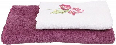 Набор полотенец Sophie 2 шт. пурпурный La Nuit 