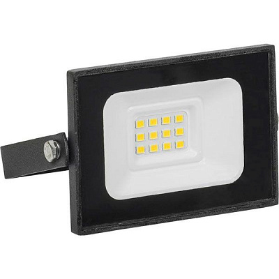 Прожектор IEK СДО 06-10 LED 10 Вт IP65 черный 