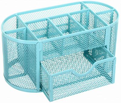 Органайзер настільний метал 22.3х10.8х10.8 см бірюзовий Nota Bene