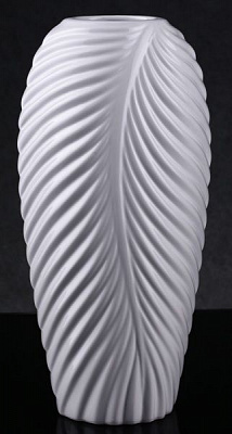 Ваза керамічна Feather 15,7х12,3х30,8 см, біла