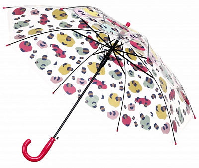 Зонт Susino Леопард купол 48 см 8 спиц прозрачный 