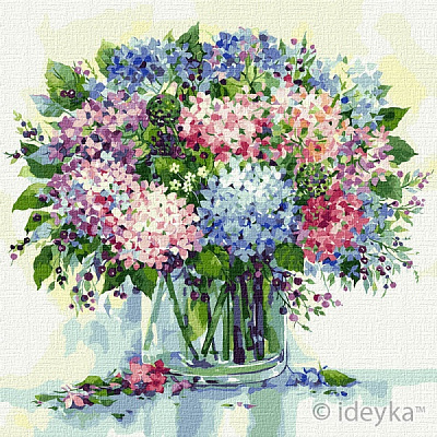 Картина по номерам Сказочный букет гортензий Идейка 