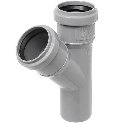 Трійник каналізаційний Європласт 50x50 мм 45°
