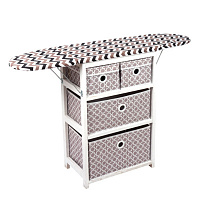 Гладильная доска Eurohome комод 123x36 см белый/серый IBC-0001