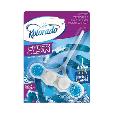Туалетный блок Kolorado Hyper Clean Aqua Splash 45г 