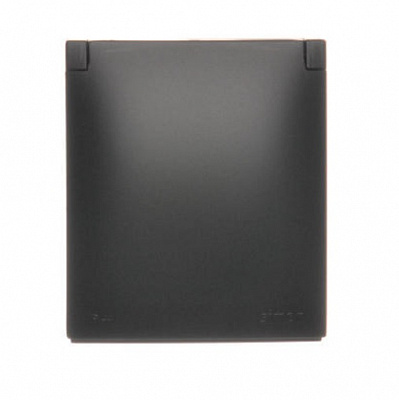 Розетка с заземлением Simon Aquaclick IP44 черный матовый ACGSZ1C/49