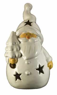 Свічник Дід Мороз з ялинкою Ср В Н22 см