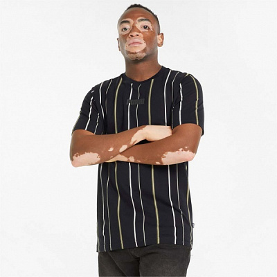 Футболка Puma MODERN BASICS STRIPE TEE 84740801 р.XL чорний