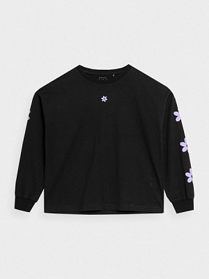 Футболка 4F LONGSLEEVE F202 4FJSS23TLONF202-20S р.128 черный