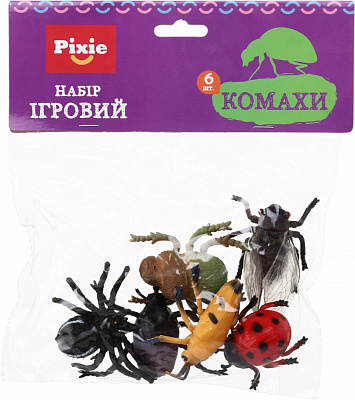 Игровой набор PIXIE насекомые 6 шт. 21х30х4 см пластик YX-PC056-2