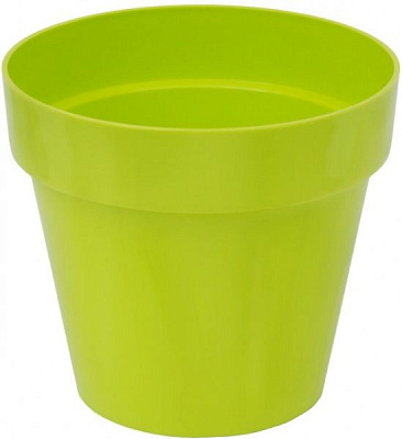 Горшок пластиковый Prosperplast Cube shine круглый 7л лайм (79951-389) 