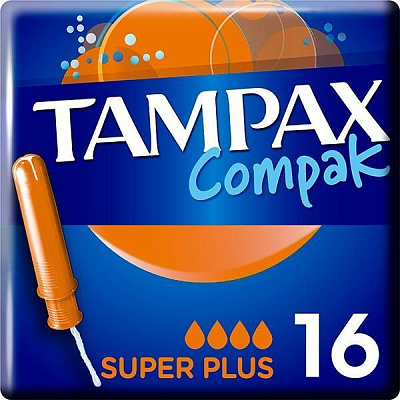 Тампони гігієнічні Tampax Compak super plus 16 шт.