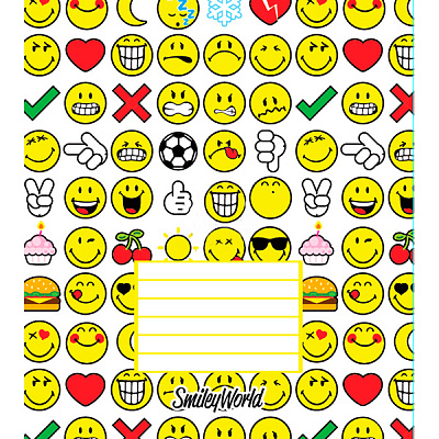 Тетрадь Smiley World в клетку 12 листов Smiley