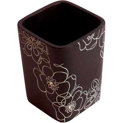 Стакан для щеток Trento Crystal nero BPO-0306C