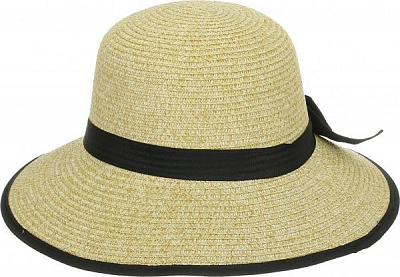 Капелюх з середніми полями Sandi one size бежевий із чорним