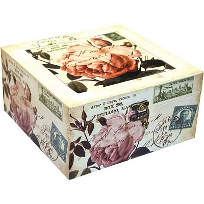 Сундук для украшений Роза бежевый 20.2x21 см