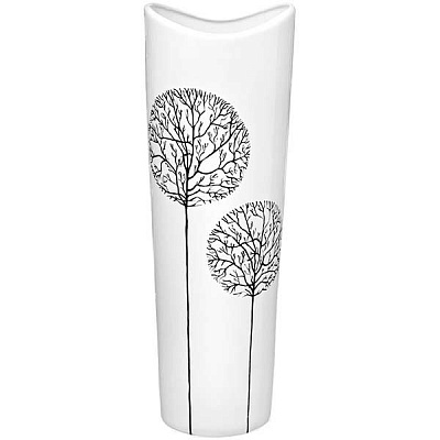 Ваза керамическая белая 30х13 см Eterna