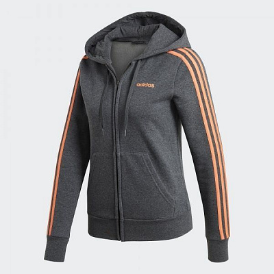 Джемпер Adidas W E 3S FZ HD FL EK5587 р. S темно-сірий