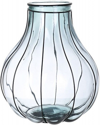 Ваза стеклянная серая FUSION 38 см San Miguel