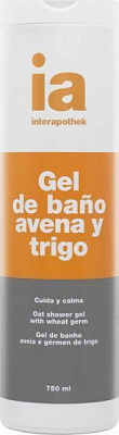 Гель для душу Interapothek з екстрактами вівса і зародками пшениці 750 мл