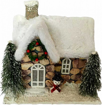Декорація New Star хатина взимку поліестер 22 см LY205403