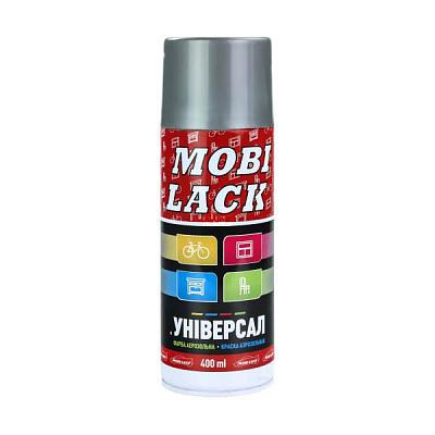 Фарба аерозольна срібляста 0.4 л Mobilack Універсал 0036