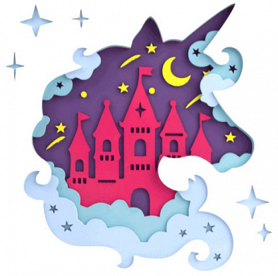 Набор для рисования картина 3D Юникорн (N0003513) 30х30 см Rosa Talent 