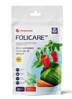 Удобрение для овощных культур и зелени Yara универсал Folicare 180 г
