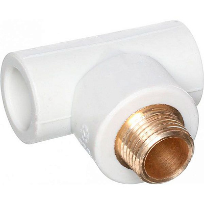 Трійник перехідний зовнішня PRAWTECH PP-R з зовнішньою різьбою O32 x 1 x 32