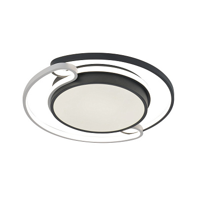 Люстра потолочная Miorro Alto с пультом ДУ металл/пластик 2x88,8 Вт LED-модуль бело-черный 51-311-104