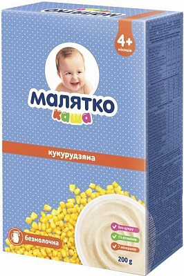 Каша безмолочная Малятко от 4 месяцев Кукурудзяна 8606107543604 200 г 