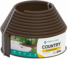 Декоративный бордюр Vodaland Country Standard H100 коричневый 6 м