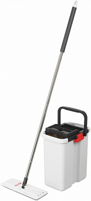 Набір для прибирання для підлоги OBERY SuperClean 2в1 відро 7,5 л + швабра 130 см 33 см