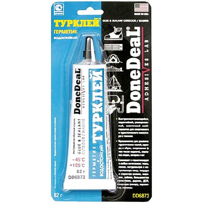Клей-герметик DoneDeal Турклей водостойкий прозрачный 82 г