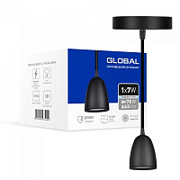 Світильник світлодіодний Global GPL-01C 4100K 1x7 Вт чорний 