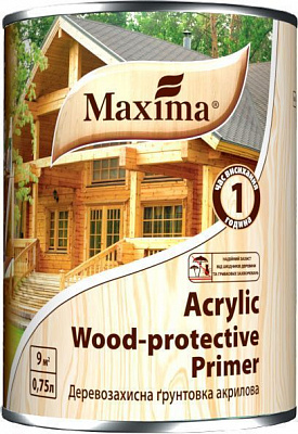 Грунт Maxima Деревозащитная грунтовка прозрачный 10 л