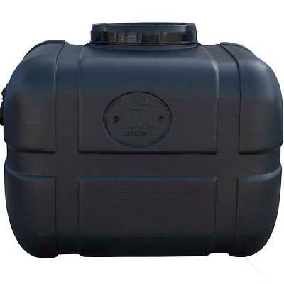 Бочка Пласт Бак горизонтальная непищевая 100 л черная