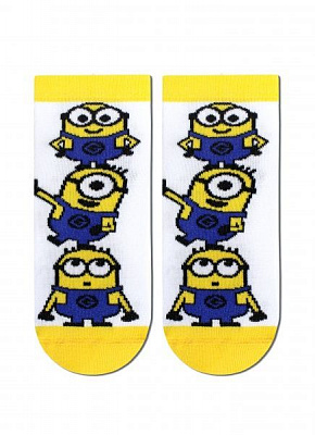 Шкарпетки дитячі Брестские 3095 Minions (укорочені) 705 р.19-20 білий