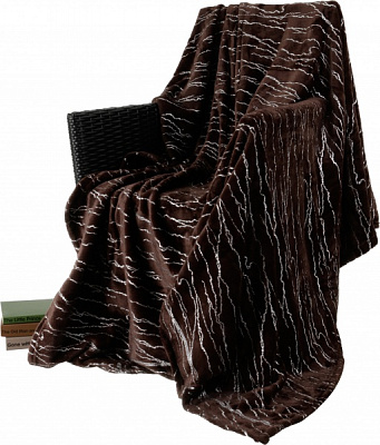 Плед Basic Marble Silver 200x220 см коричневый La Nuit 