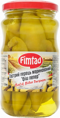 Перець гострий ТМ FIMTAD маринований Фиш пепер 340 г