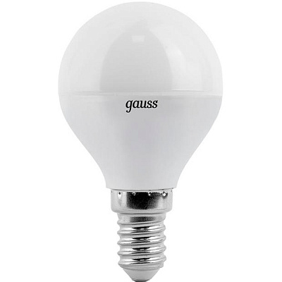Лампа светодиодная Gauss Black 105101207 6.5 Вт G45 матовая E14 220 В 4100 К 